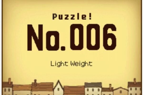 Professor Layton and the Curious Village puzzle 006 - Light Weight