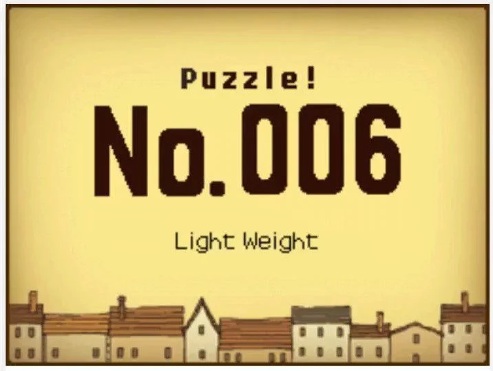 Professor Layton and the Curious Village puzzle 006 - Light Weight