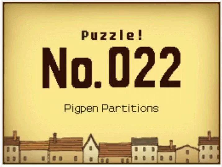 Professor Layton and the Curious Village puzzle 022 - Pigpen Partitions