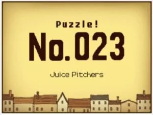Professor Layton and the Curious Village puzzle 023 - Juice Pitchers