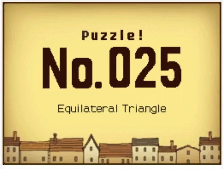 Professor Layton and the Curious Village Puzzle 025 - Equilateral Triangle