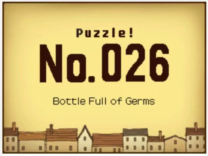 Professor Layton and the Curious Village Puzzle 026 - Bottle Full of Germs