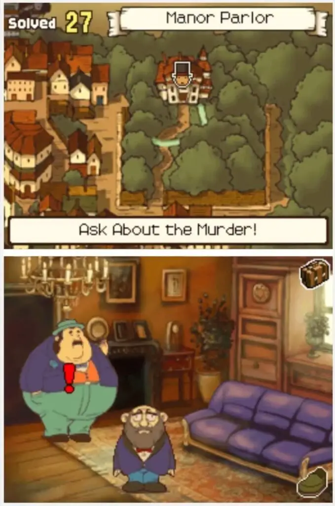 Finding Professor Layton and the Curious Village puzzle 027 - Bickering Brothers