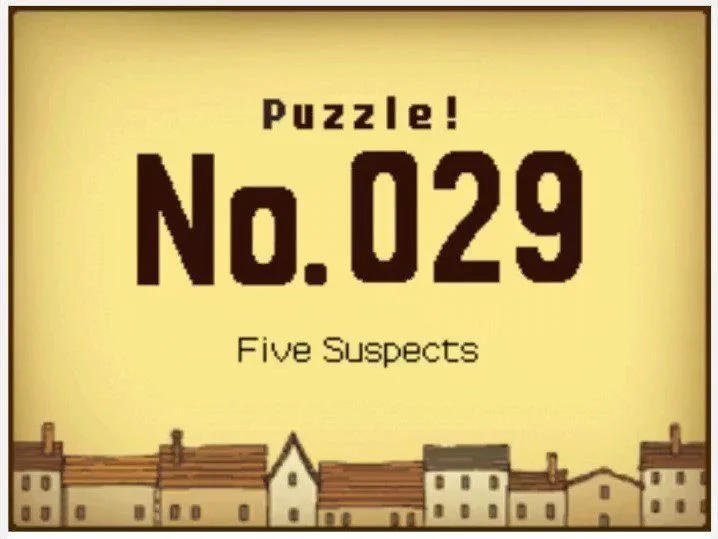 Professor Layton and the Curious Village Puzzle 029 - Five Suspects