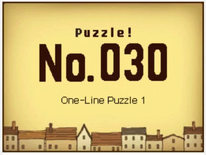 Professor Layton and the Curious Village Puzzle 030 - One-Line Puzzle 1