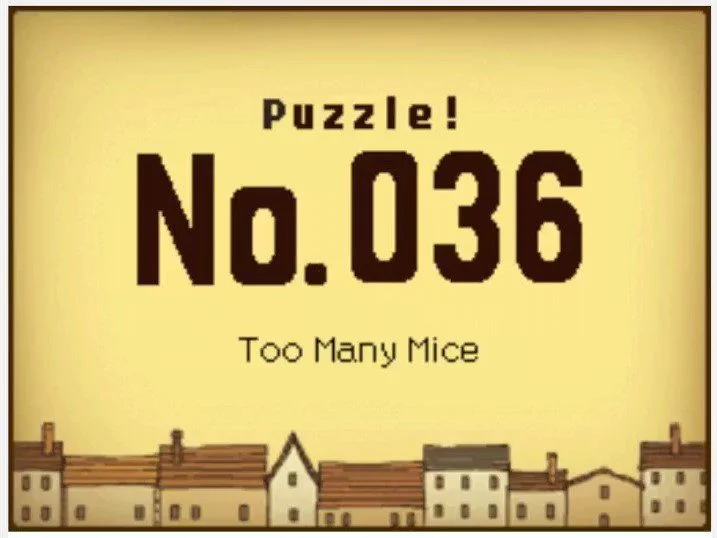 Professor Layton and the Curious Village Puzzle 036 - Too Many Mice