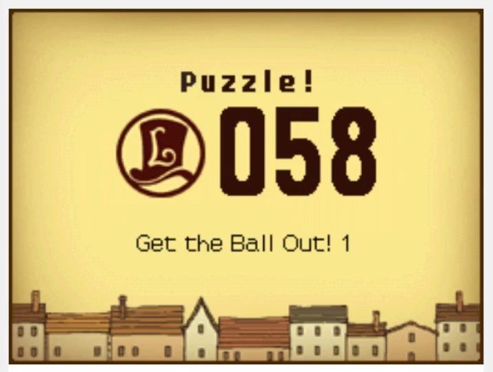 Professor Layton and the Curious Village puzzle 058 - Get the Ball Out! 1