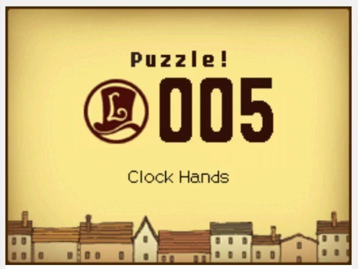 Professor Layton and the Curious Village Puzzle 005 (EU) - Clock Hands
