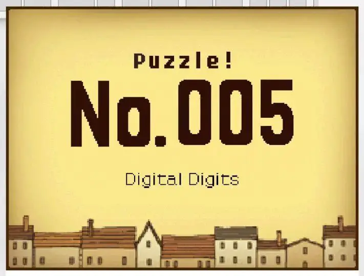 Professor Layton and the Curious Village (US) Puzzle 005 - Digital Digits