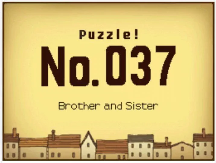 Professor Layton and the Curious Village Puzzle 037 - Brother and Sister