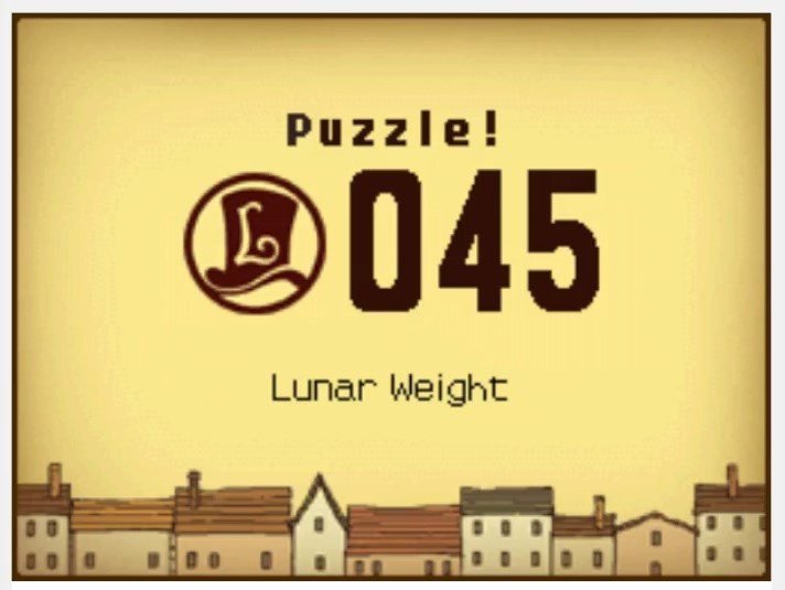 Professor Layton and the Curious Village: Puzzle 045 - Lunar Weight