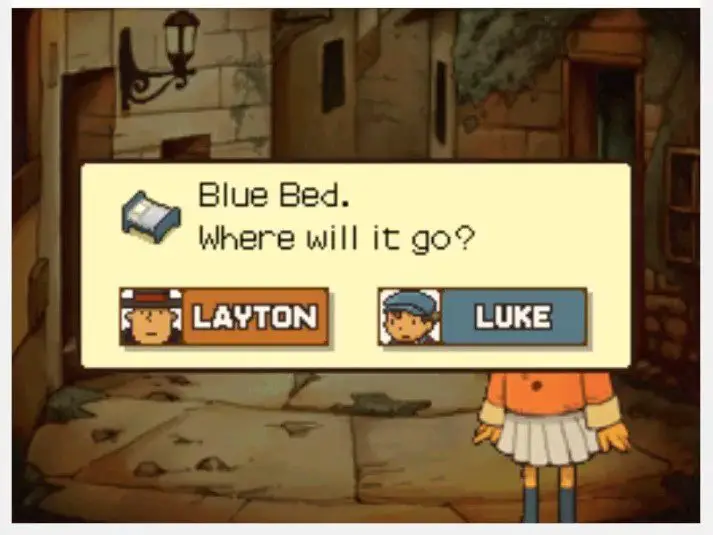 Professor Layton and the Curious Village - Blue Bed