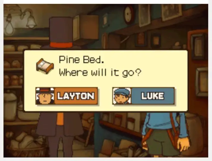 Professor Layton and the Curious Village - Pine Bed