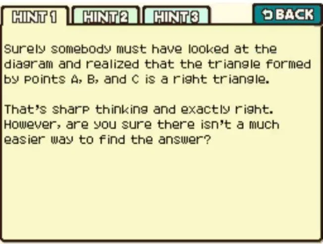 Professor Layton and the Curious Village puzzle 011 - Arc and Line Hint 1