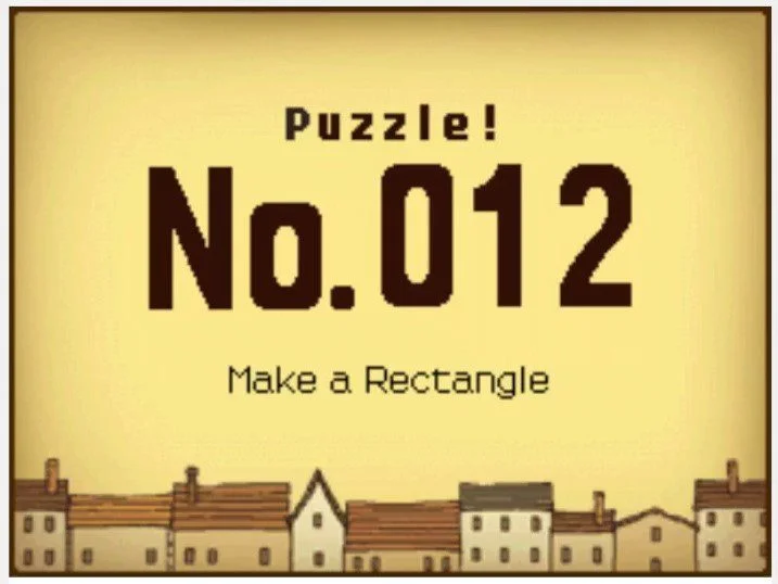 Professor Layton and the Curious Village Puzzle 012 - Make a Rectangle Answer