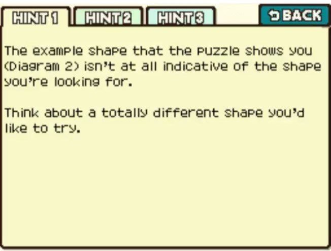 Professor Layton and the Curious Village Puzzle 012 - Make a Rectangle Hint 1