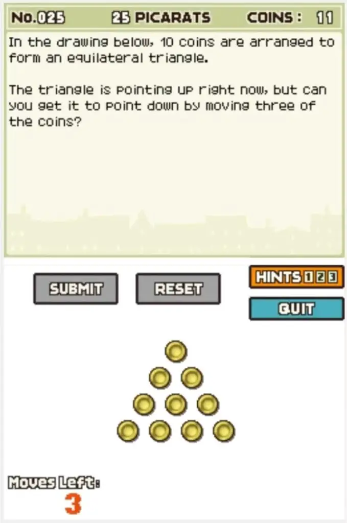 Professor Layton and the Curious Village puzzle 025 - Equilateral Triangle Description