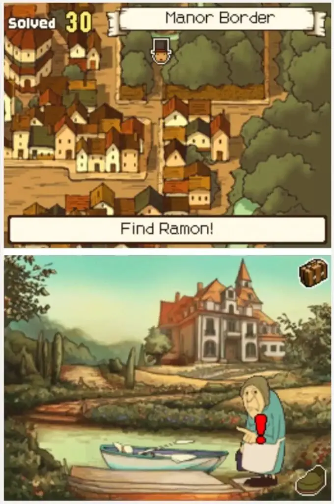 Finding Professor Layton and the Curious Village puzzle 030 - One-Line Puzzle 1