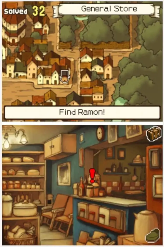 Finding Professor Layton and the Curious Village puzzle 032 - Sweet Jars