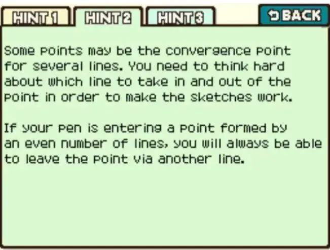 Professor Layton and the Curious Village puzzle 039 - One-line Puzzle 2 Hint 2