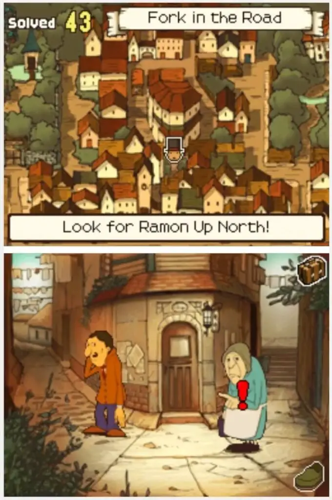 Finding Professor Layton and the Curious Village puzzle 039 - One-line Puzzle 2