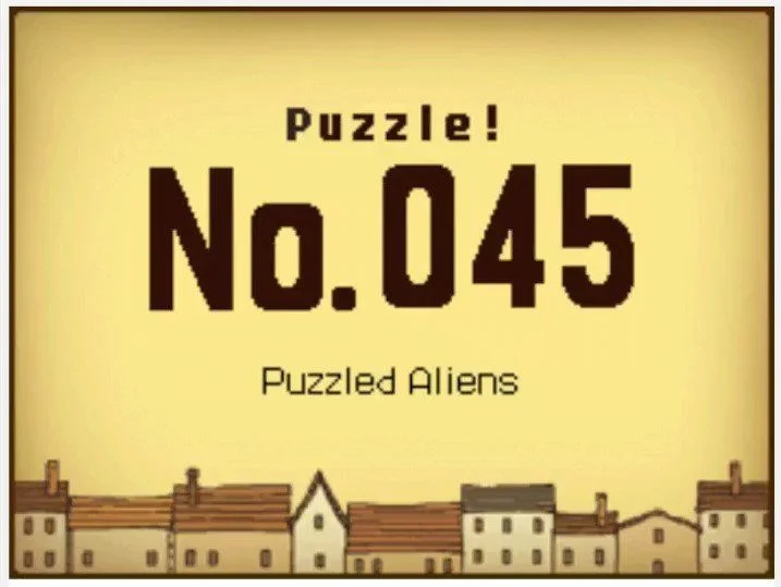 Professor Layton and the Curious Village Puzzle 045 (US) - Puzzled Aliens