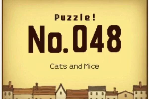 Professor Layton and the Curious Village Puzzle 048 - Cats and Mice Answer