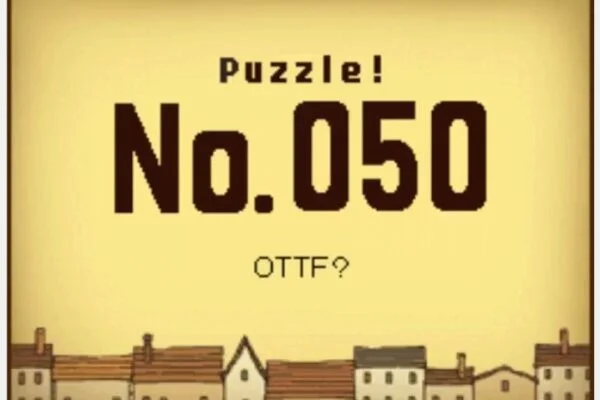 Professor Layton and the Curious Village Puzzle 050 (US) - OTTF? Answer