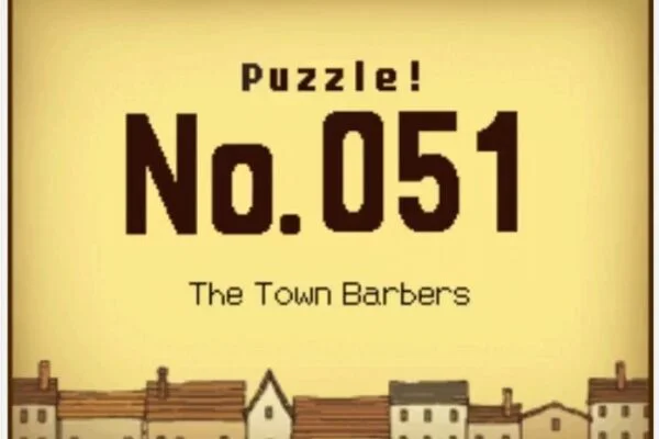 Professor Layton and the Curious Village Puzzle 051 - The Town Barbers Answer