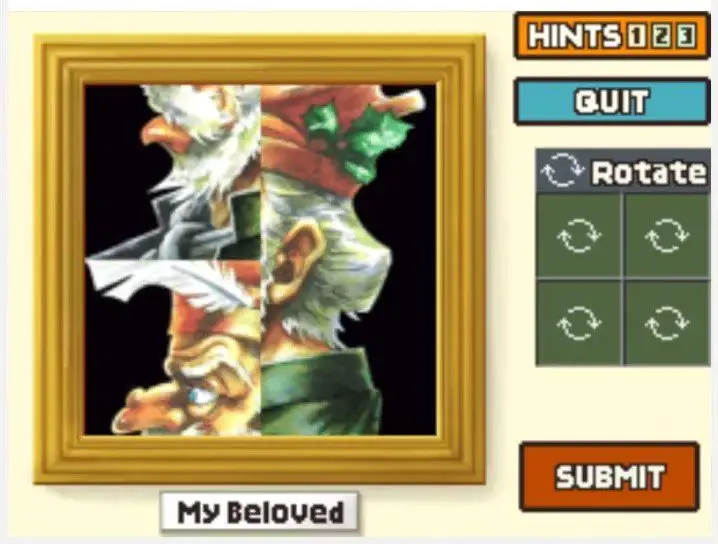 Professor Layton and the Curious Village puzzle 112 - My Beloved Step 1