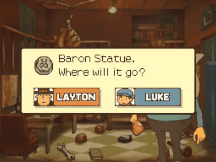 Professor Layton and the Curious Village - Baron Statue