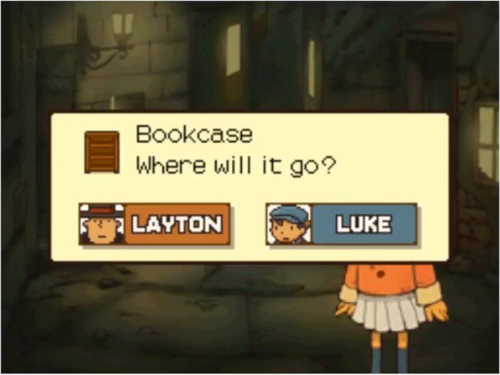 Professor Layton and the Curious Village - Bookcase