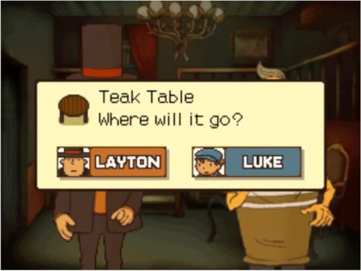 Professor Layton and the Curious Village - Teak Table