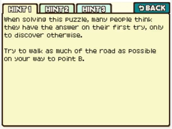 Professor Layton and the Curious Village Puzzle 059 - The Longest Path Hint 1