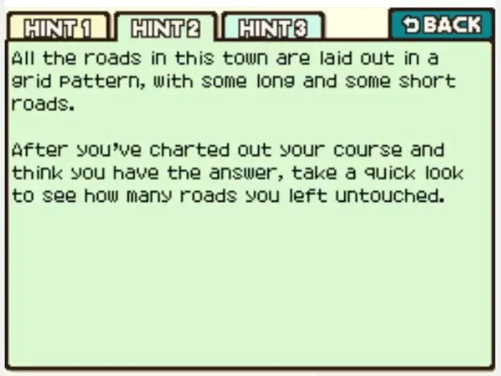 Professor Layton and the Curious Village Puzzle 059 - The Longest Path Hint 2