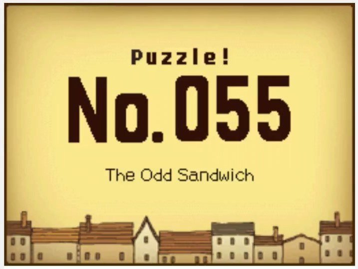 Professor Layton and the Curious Village Puzzle 055 - The Odd Sandwich