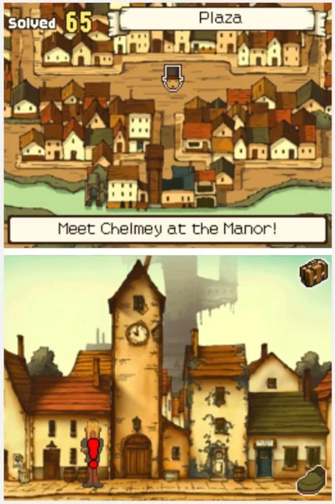 Professor Layton and the Curious Village Puzzle 057 - Cut Which One? Location