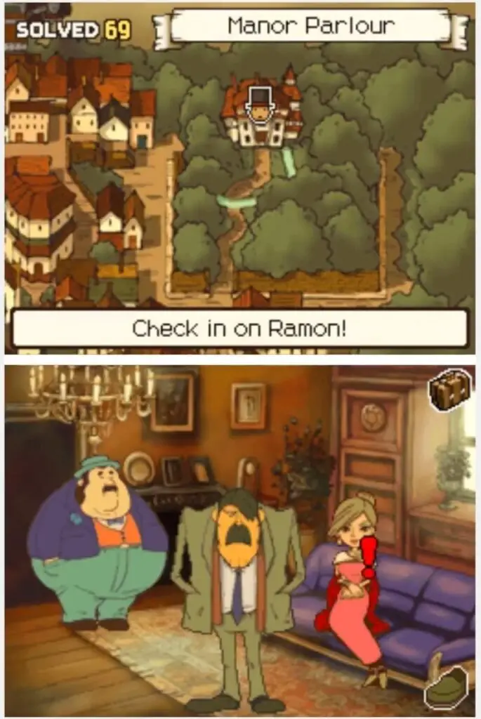 Professor Layton and the Curious Village Puzzle 063 (EU) - Mother's Age Location