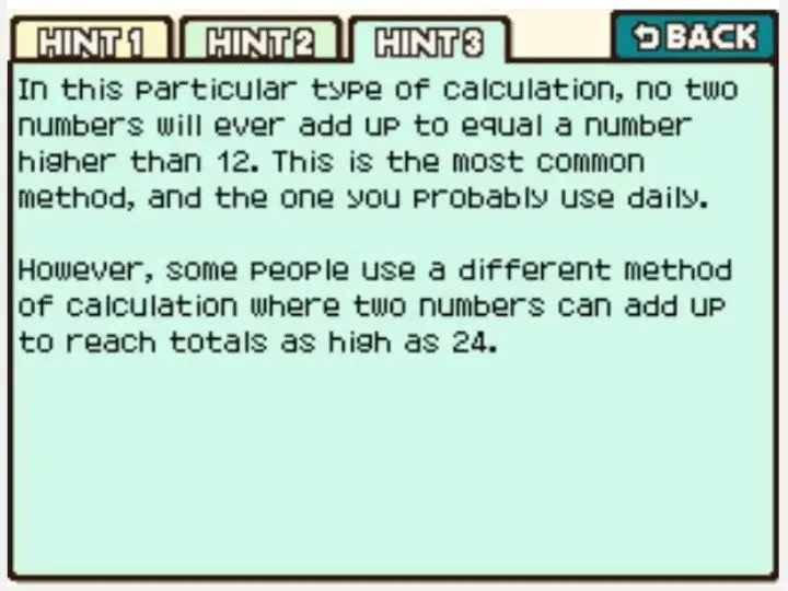 Professor Layton and the Curious Village Puzzle 064 - Odd Equations Hint 3