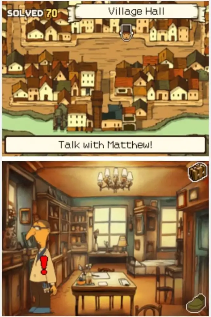 Professor Layton and the Curious Village Puzzle 064 - Odd Equations Location