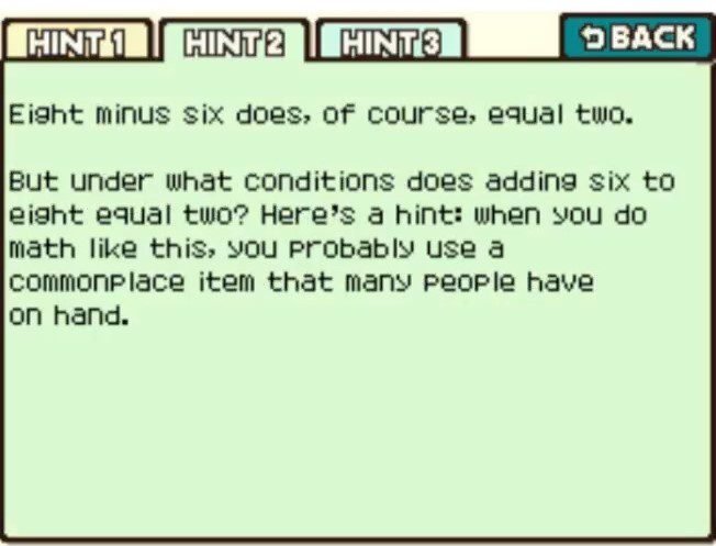 Professor Layton and the Curious Village Puzzle 064 - Odd Equations Hint 2