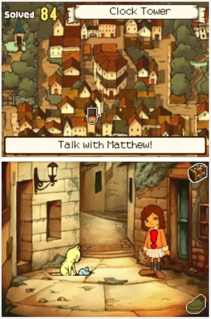 Professor Layton and the Curious Village: Puzzle 067 - Chocolate Code Location