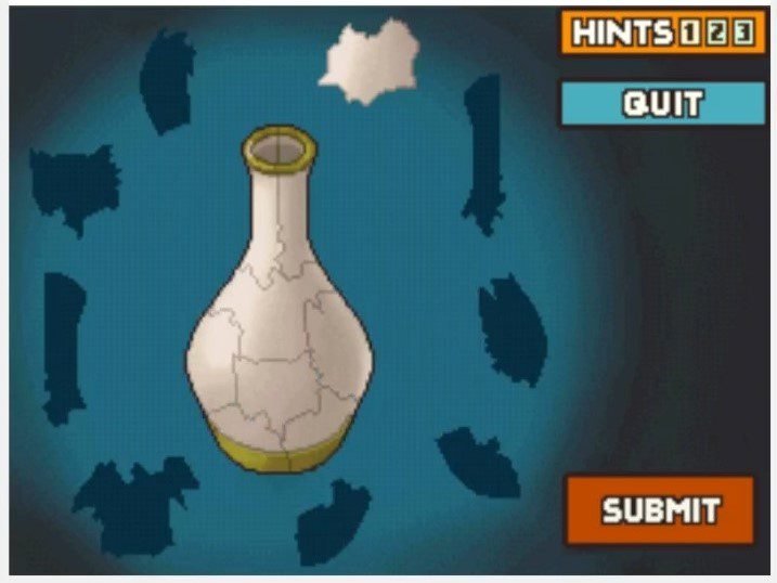 Correct arrangement for Professor Layton and the Curious Village Puzzle 070 - The Shattered Vase