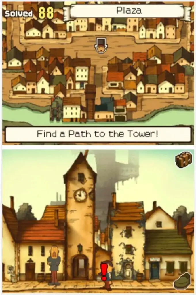 Professor Layton and the Curious Village: Puzzle 072 (US) - The Sound of Silence Location