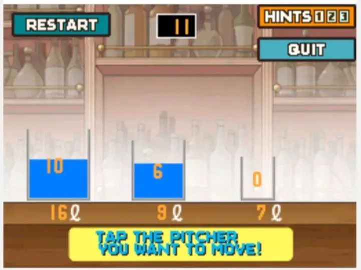 Professor Layton and the Curious Village Puzzle 078 - Water Pitchers Step 11