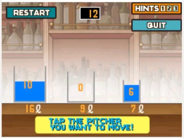 Professor Layton and the Curious Village Puzzle 078 - Water Pitchers Step 12