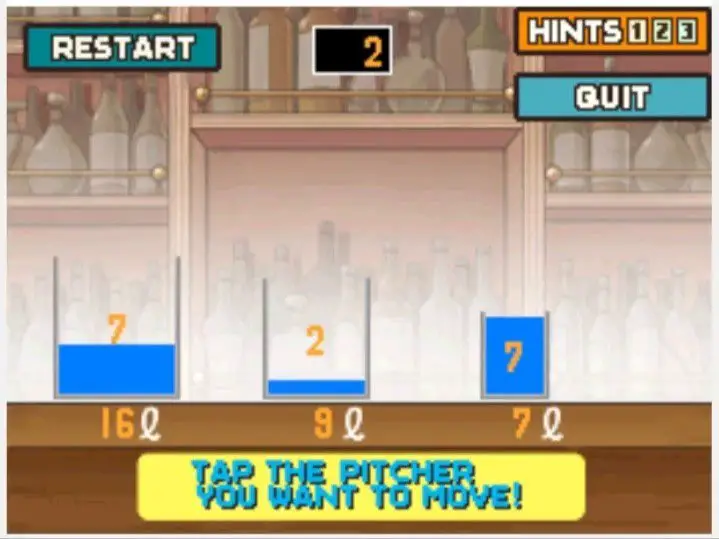 Professor Layton and the Curious Village Puzzle 078 - Water Pitchers Step 2