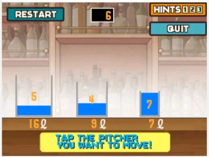 Professor Layton and the Curious Village Puzzle 078 - Water Pitchers Step 6