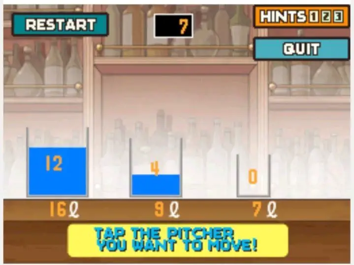 Professor Layton and the Curious Village Puzzle 078 - Water Pitchers Step 7