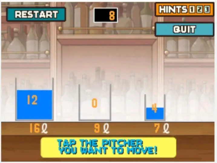 Professor Layton and the Curious Village Puzzle 078 - Water Pitchers Step 8